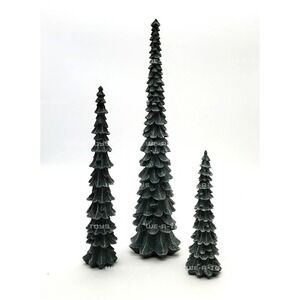 DEPT 56 VILLAGE ACCESSORIES VILLAGE PENCIL PINE TREES - SET OF 3 - RETIRED
